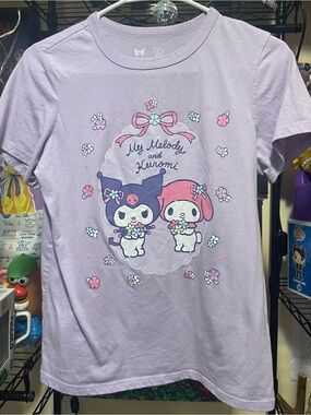 Sanrio My Melody & Kuromi Lavender Graphic Tee for Kids Size XS